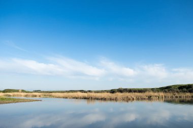 Göl su bulutlarda yansıması