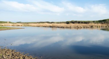 Göl su bulutlarda yansıması