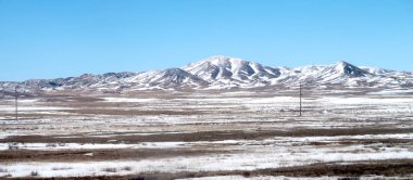 Kar bahar bozkır hills