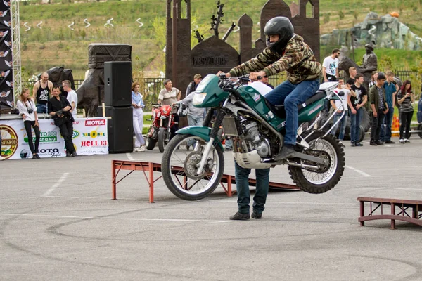 Shymkent Kazakstan Mars 2017 Motorcyklar Vid Öppnandet Säsongen Biker Shymkent — Stockfoto