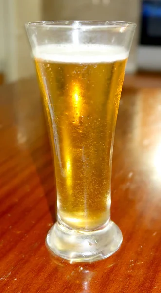 Bicchiere Birra Con Gocce — Foto Stock