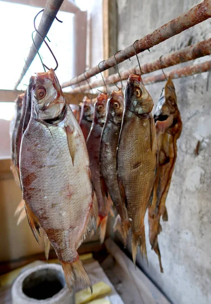 Wędzone Ryby Suszone — Zdjęcie stockowe