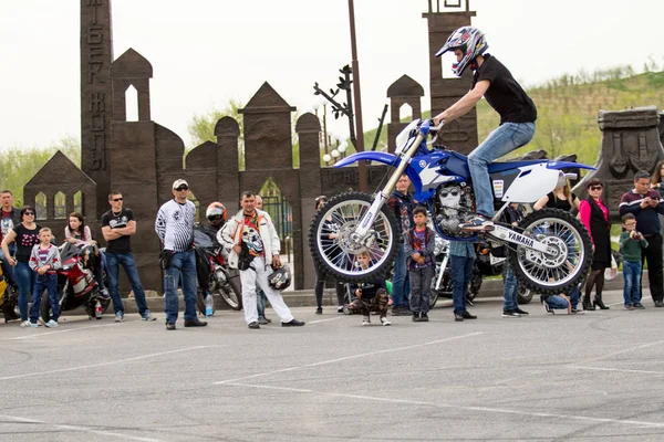 Shymkent Kazakhstan Março 2017 Motocicletas Abertura Temporada Motociclistas Shymkent Março — Fotografia de Stock