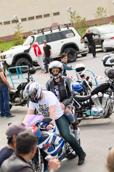 Shymkent Kazakstan Mars 2017 Motorcyklar Vid Öppnandet Säsongen Biker Shymkent — Stockfoto