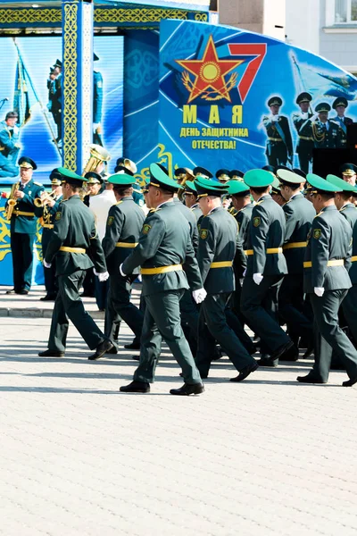 Petropavlovsk Mai 2016 Feiertag Verteidiger Des Vaterlandes Der Mai Kasachstan — Stockfoto