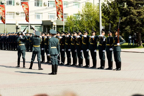 Petropavlovsk Maj 2016 Helgdag Försvarare Fäderneslandsförsvararens Dag Firade Den Maj — Stockfoto