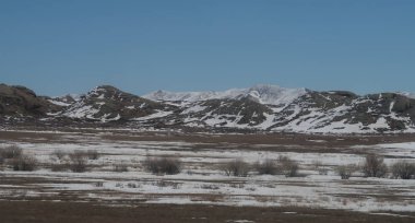 Kar bahar bozkır hills