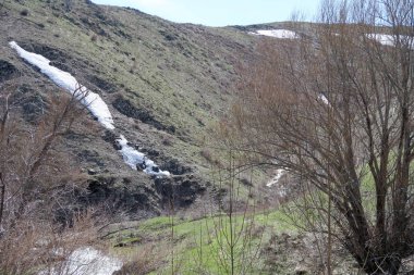Dağlar taşlar, hills, çayırlar, bahar manzara