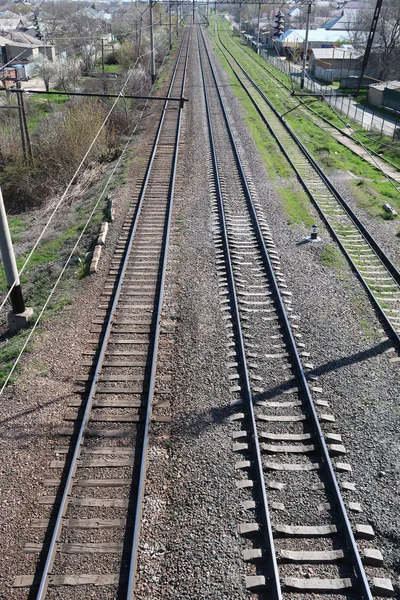 Eisenbahngleise Von Oben — Stockfoto