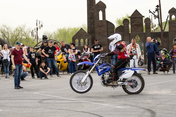 Shymkent Kazakhstan Março 2017 Motocicletas Abertura Temporada Motociclistas Shymkent Março — Fotografia de Stock