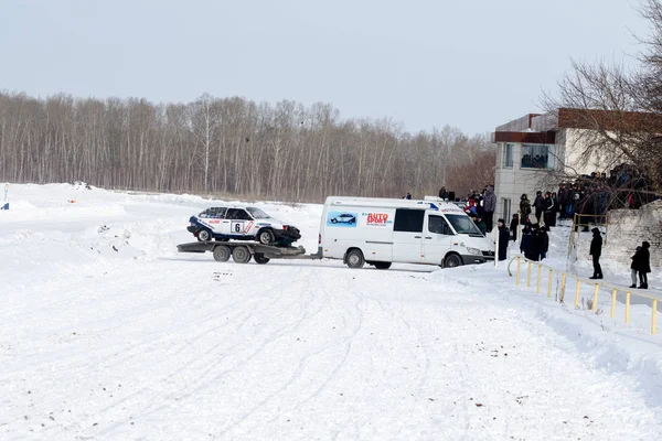 stock image PETROPAVLOVSK, KAZAKHSTAN - MARCH 6, 2016: Cup of the Urals, Siberia and the Republic of Kazakhstan in winter track racing. Racetrack Bishkul North Kazakhstan 2016.