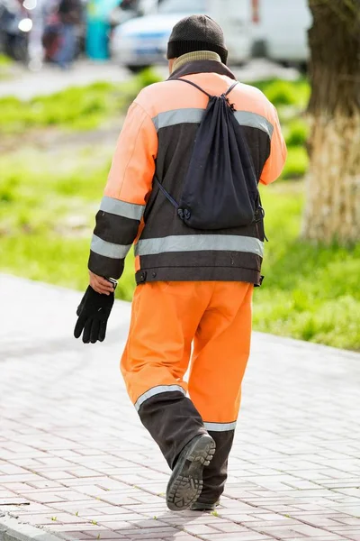 Straat Werknemer Amerikaanse Overalls — Stockfoto