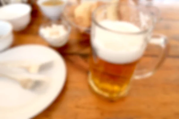 Taza Cerveza Mesa — Foto de Stock