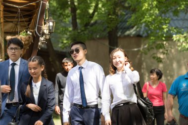 Petropavlovsk, Kazakhstan - May 25, 2016: The solemn event (last bell). Last call for school holidays. 