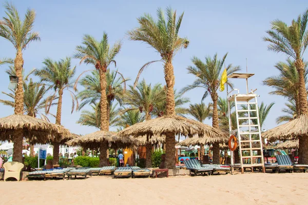 Египет Шарм Эль Шейх Июля 2018 Года Пляжный Отдых Залив — стоковое фото