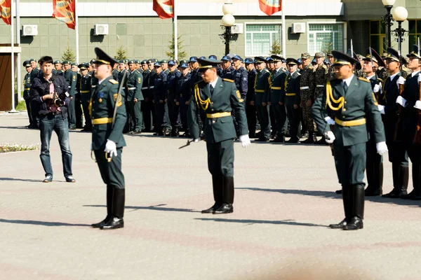 Petropavlovsk Mei 2016 Feestdag Verdediger Van Het Vaderland Dag Gevierd — Stockfoto