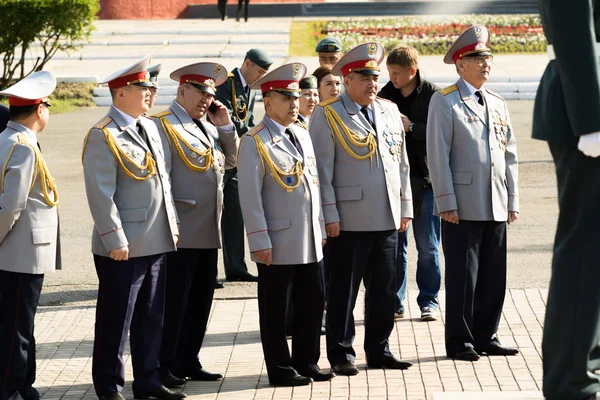 Petropavlovsk Mayıs 2016 Resmi Tatil Defender Vatan Günün Kazakistan Mayıs — Stok fotoğraf