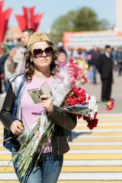 Pietropawłowsk Kazachstan Maja 2016 Dzień Zwycięstwa Maja 2016 Mieście Pietropawłowsk — Zdjęcie stockowe