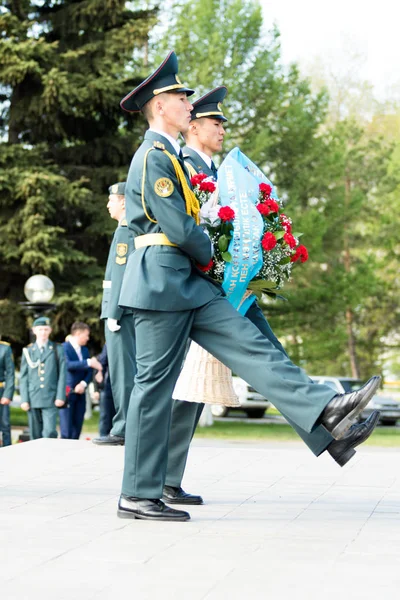 Petropavlovsk May 2016 Public Holiday Defender Fatherland Day Celebrated May — Stock Photo, Image