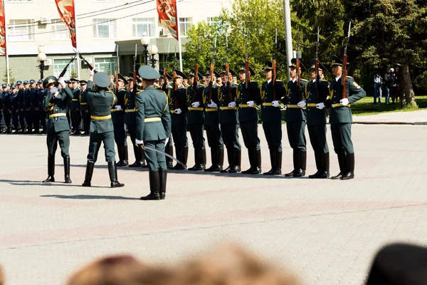 Petropavlovsk Mayıs 2016 Resmi Tatil Defender Vatan Günün Kazakistan Mayıs — Stok fotoğraf