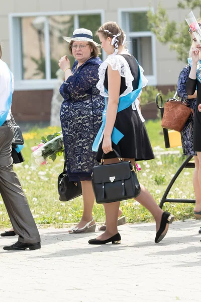 Petropavlovsk, Kazakhstan - May 25, 2016: The solemn event (last bell). Last call for school holidays. 