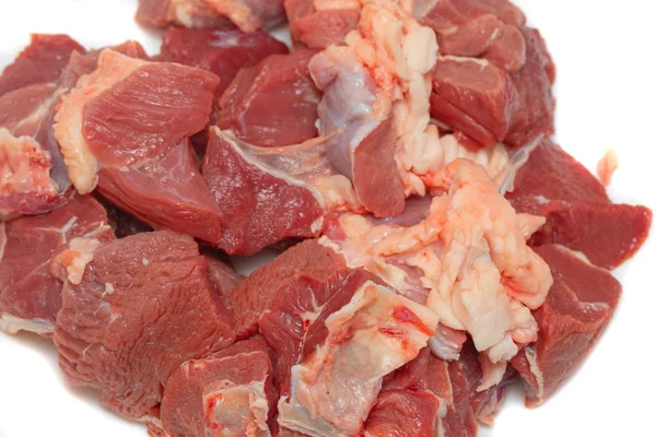 Pezzi Carne Crudo Carne — Foto Stock