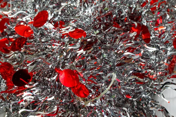 Colorful Tinsel Close Background Texture — Stock Photo, Image