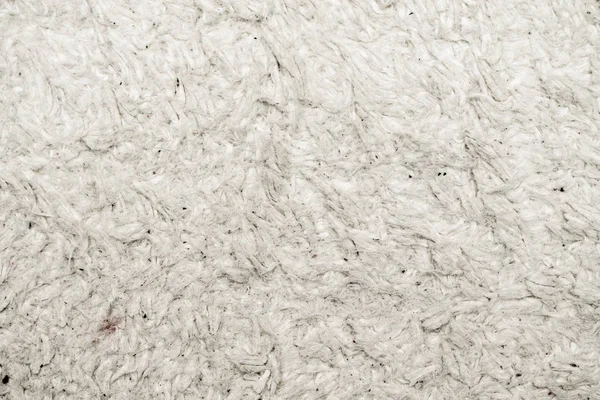 Fur Rug White Natural Wool Twists Texture Background Cotton Wool — Stock Photo, Image