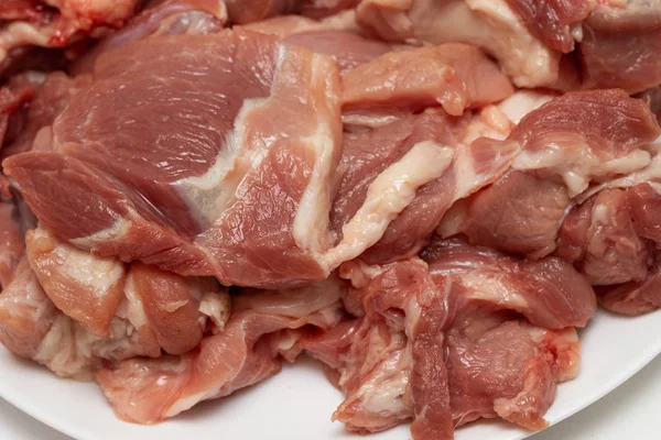 Pezzi Carne Crudo Carne — Foto Stock