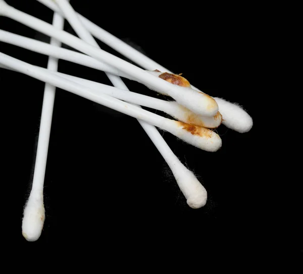 Palos Oreja Blancos Utilizados Sobre Fondo Negro — Foto de Stock