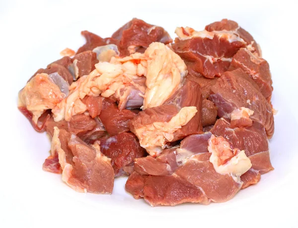 Кусочки Мяса Сырые Мясо — стоковое фото
