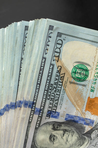 money 100 dollar bills as a background, business