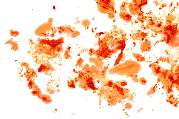 Blood Splatter Vlek Geïsoleerd Een Witte Achtergrond Voor Abstracte Lol — Stockfoto