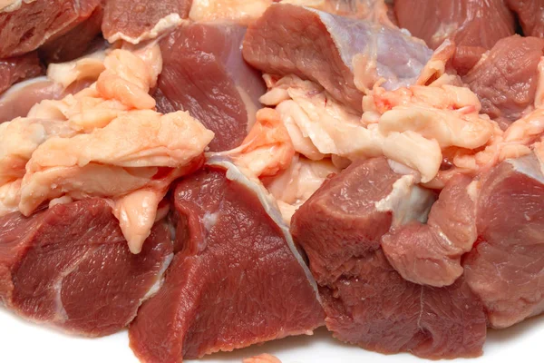 Trozos Carne Crudos Carne — Foto de Stock