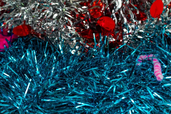 Colorful Tinsel Close Background Texture — Stock Photo, Image