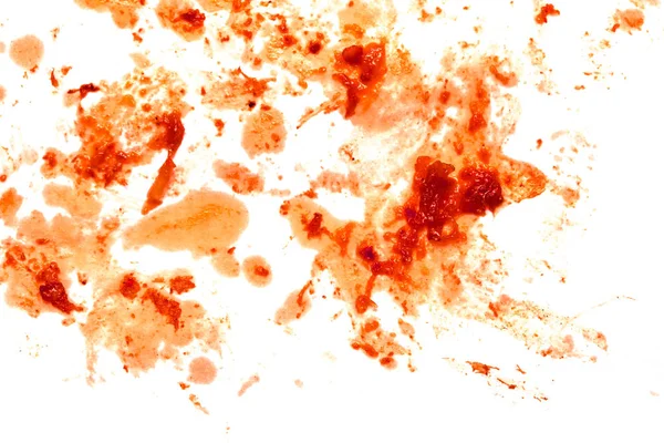 Blood Splatter Vlek Geïsoleerd Een Witte Achtergrond Voor Abstracte Lol — Stockfoto