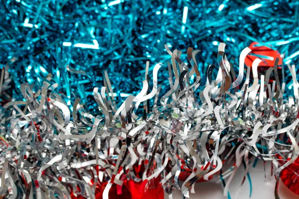 Colorful Tinsel Close Background Texture — Stock Photo, Image