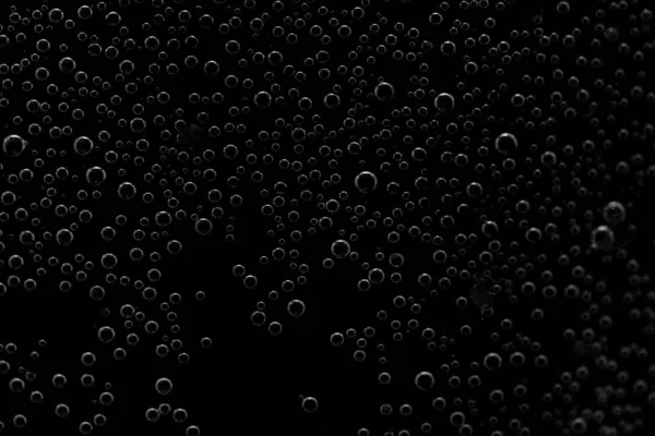 Air Droplets Water Black Background — Stock Photo, Image