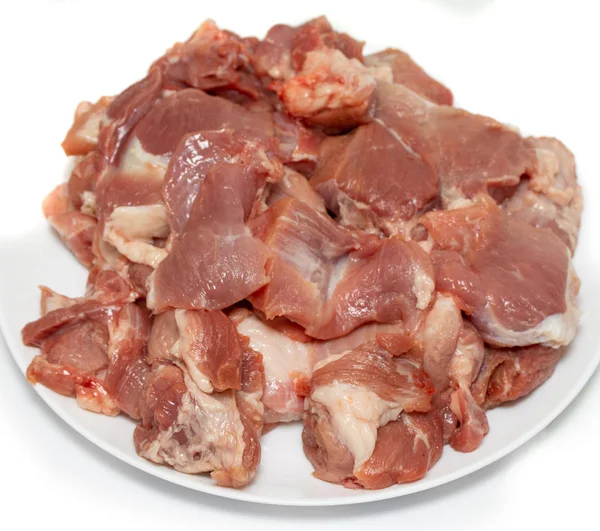 Pezzi Carne Crudo Carne — Foto Stock