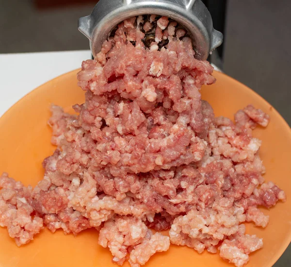 Мясо Мясорубка Кусок Мяса Сырой — стоковое фото