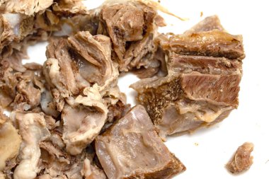 haşlanmış biftek et closeup parçaları gıda, arka plan