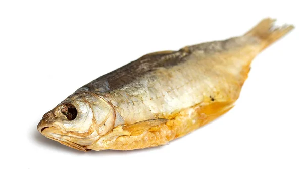 Beyaz Arka Planda Bira Için Gıda Izole Kuru Çiğ Balık — Stok fotoğraf