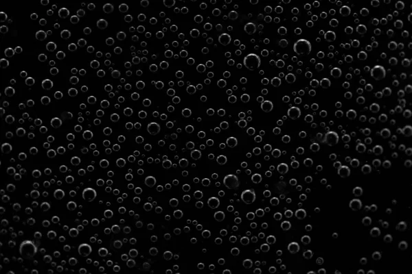 Air Droplets Water Black Background — Stock Photo, Image