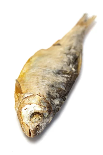 Сухая Соленая Рыба Вобла Изолированы Белом Фоне Пища Пива — стоковое фото