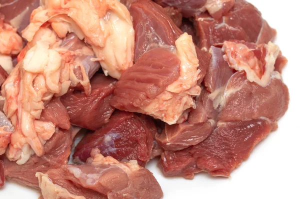 Pezzi Carne Crudo Carne — Foto Stock