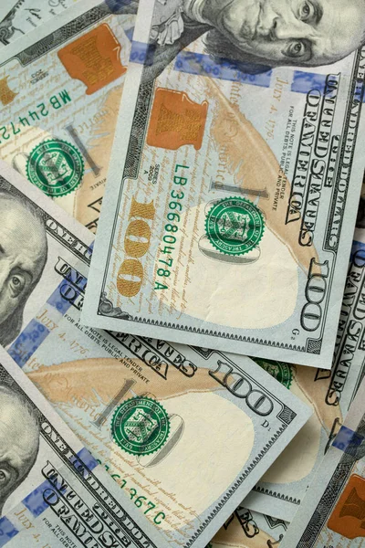 Uang 100 Dolar Tagihan Sebagai Latar Belakang Bisnis — Stok Foto