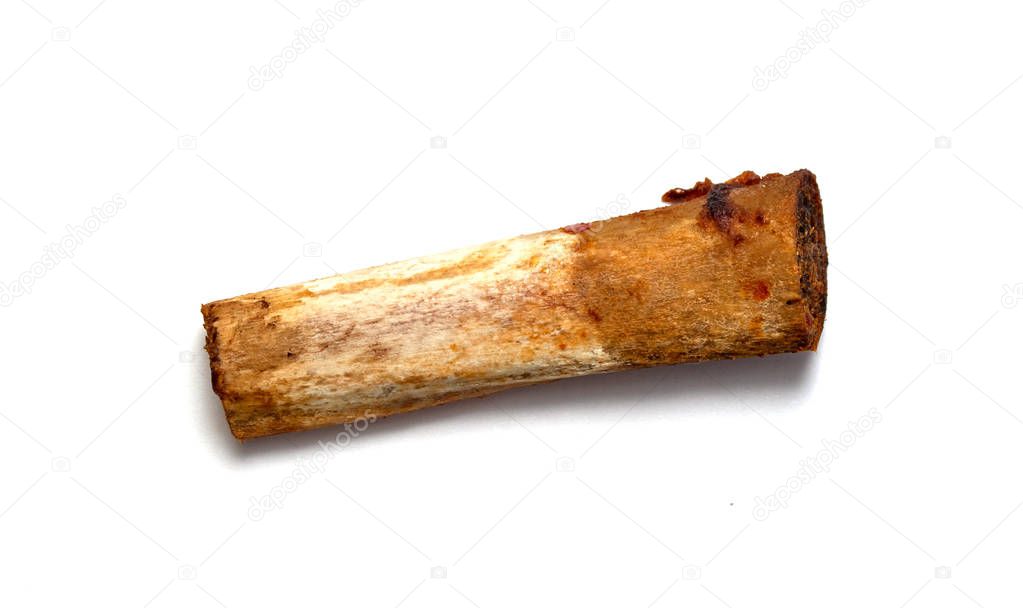 Set of pork bones isolated on white background 