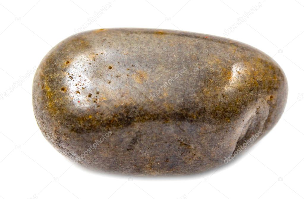 multicolored smooth stone on a white background isolated