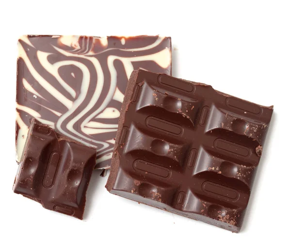 Mléčná Čokoláda Cukroví Bílém Pozadí Foto Ateliéru — Stock fotografie