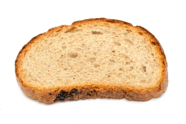 Pane Affettato Fondo Bianco Isolato Studio Fotografico — Foto Stock